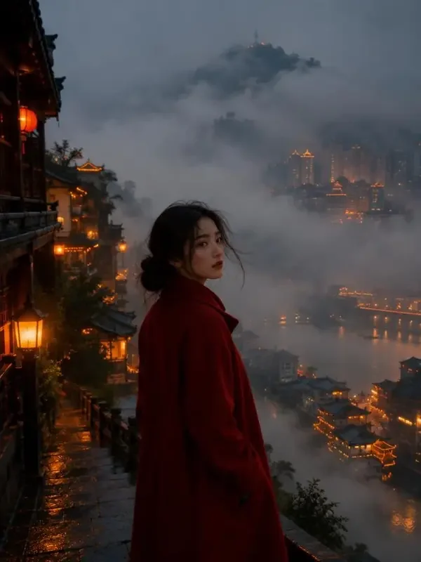 短剧《雾锁情声》封面海报，每天清晨五点，山城起雾的时候，他才会说实话