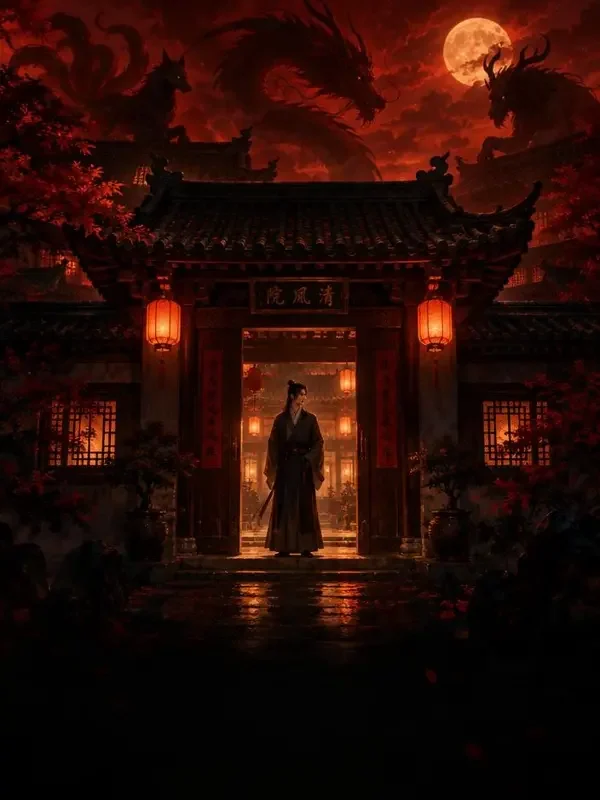 满院亲戚都是大妖 黄果短剧 热门短剧 短剧《满院亲戚都是大妖》封面海报,继承了祖宅,也继承了一院子妖怪